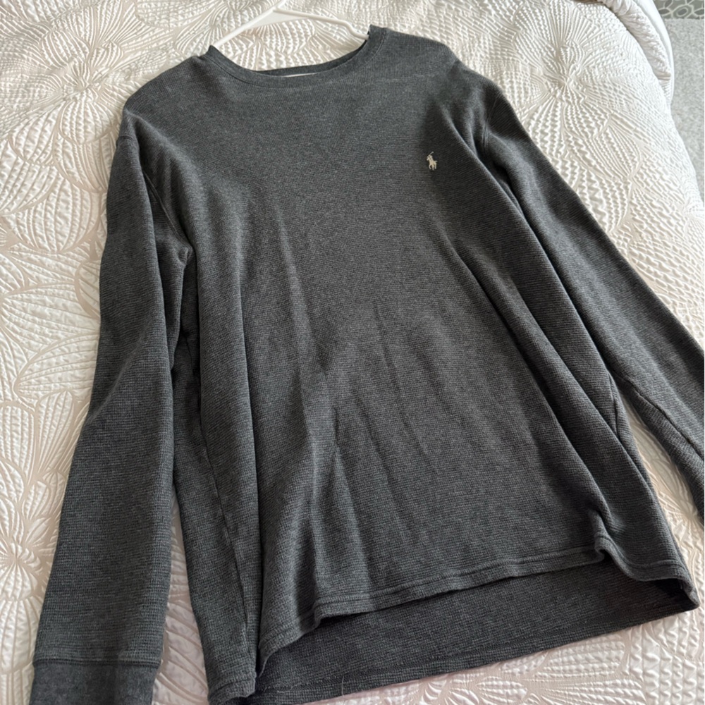 Polo by Ralph Lauren Charcoal Knit Top
